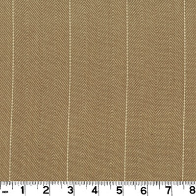 Roth and Tompkins Textiles Copley Stripe Caramel Brown COTTON Wide Striped fabric by the yard.