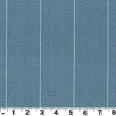 Roth and Tompkins Textiles Copley Stripe Lake Blue COTTON Wide Striped fabric by the yard.