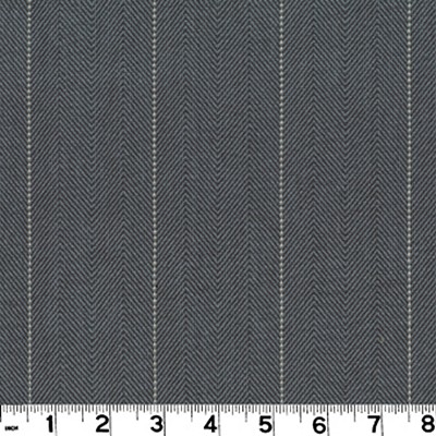 Roth and Tompkins Textiles Copley Stripe Slate Grey COTTON Wide Striped fabric by the yard.