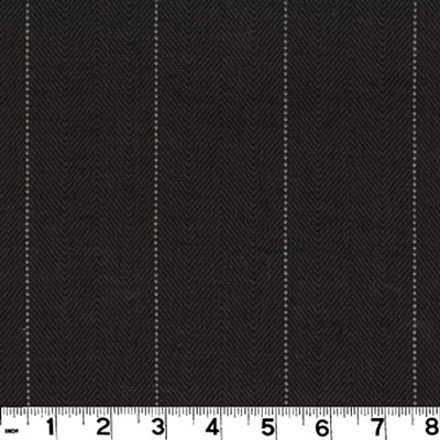 Roth and Tompkins Textiles Copley Stripe Black Black COTTON Small Striped Striped fabric by the yard.