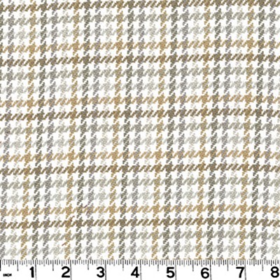 Roth and Tompkins Textiles Hamilton Sand Beige NA COTTON Houndstooth fabric by the yard.