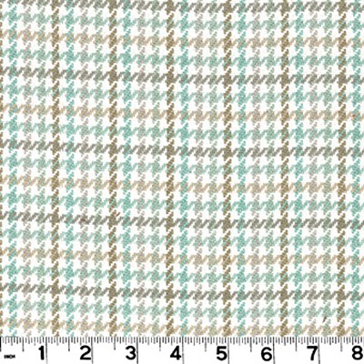 Roth and Tompkins Textiles Hamilton Spa Blue NA COTTON Houndstooth fabric by the yard.