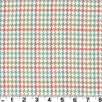 Roth and Tompkins Textiles Hamilton Blossom Multi NA COTTON Houndstooth fabric by the yard.