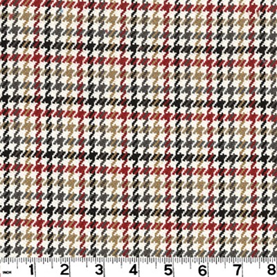 Roth and Tompkins Textiles Hamilton Kohl Multi NA COTTON Houndstooth fabric by the yard.