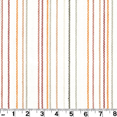 Roth and Tompkins Textiles Tucker Persimmon D3179 Orange COTTON COTTON Wide Striped  Fabric fabric by the yard.