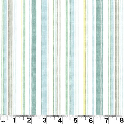 Roth and Tompkins Textiles Hilary Seaglass Green COTTON Wide Striped fabric by the yard.