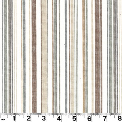 Roth and Tompkins Textiles Hilary Sand Beige COTTON Wide Striped fabric by the yard.