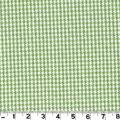 Roth and Tompkins Textiles Minnie Spring Green COTTON Houndstooth fabric by the yard.