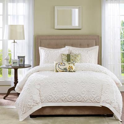Olliix Suzanna King Comforter Mini Set White
