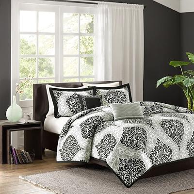 Hampton Hill Senna 5 Piece Duvet Cover Set Black