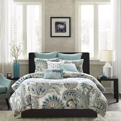 Hampton Hill Mira 3 Piece Comforter Mini Set Bllue