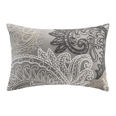 Hampton Hill Kiran Embroidered Oblong Pillow Taupe