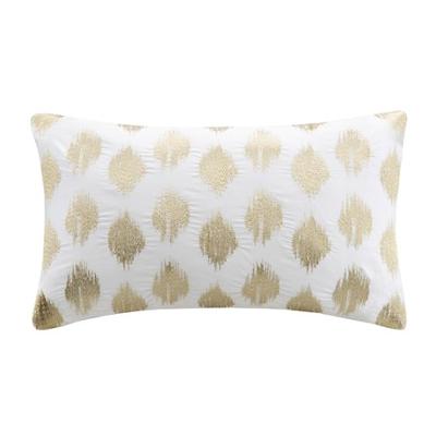 Hampton Hill Nadia Dot Embroidered Oblong Pillow Gold