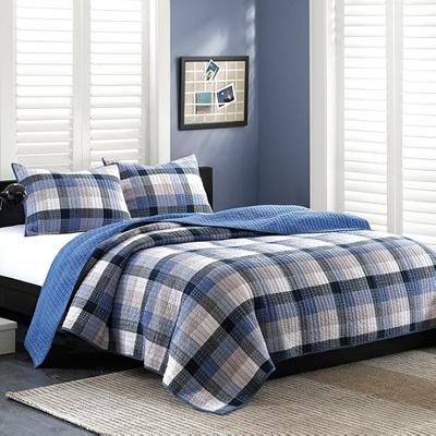 Hampton Hill Ink+Ivy Maddox Coverlet Set Blue