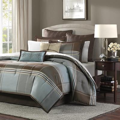 Olliix Madison Park Lincoln Square Comforter Set Blue