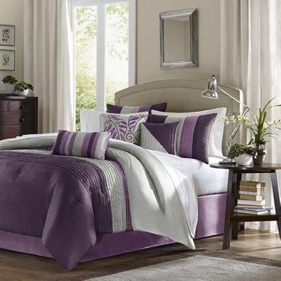 Olliix Madison Park Amherst Comforter Set Purple