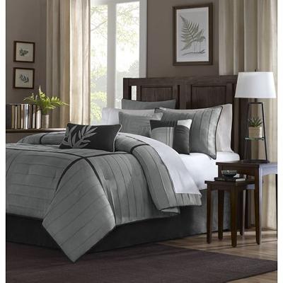 Olliix Madison Park Connell Comforter Set Grey
