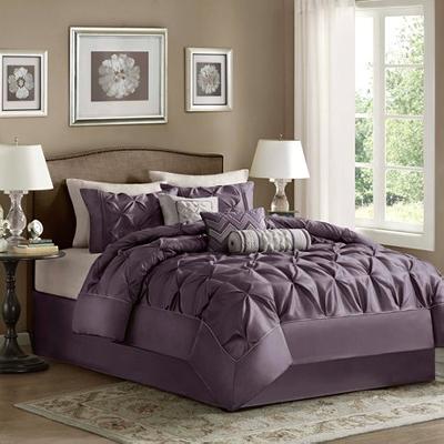 Olliix Madison Park Laurel Comforter Set Purple