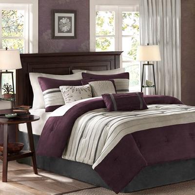 Olliix Madison Park Palmer Comforter Set Plum