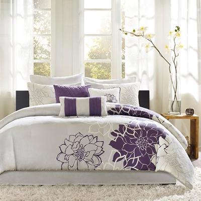Olliix Madison Park Lola Comforter Set Purple