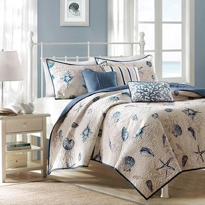 Olliix Madison Park Bayside Coverlet Set Blue