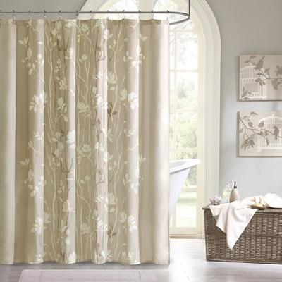 Hampton Hill Vaughn Shower Curtain Taupe