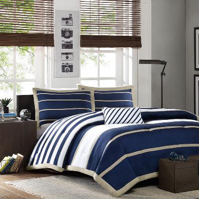 Olliix 4 Piece Comforter Set Blue
