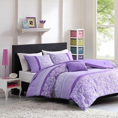 Hampton Hill 4 Piece Comforter Set Purple