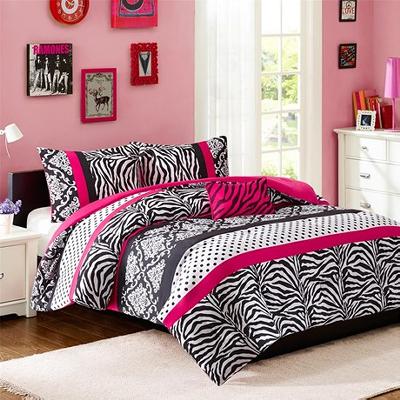Olliix 4 Piece Comforter Set Pink