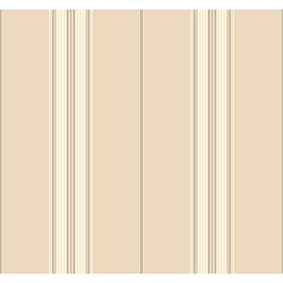 Waverly Wallpaper Waverly Stripes Down The Lane Wallpaper beige, off-white, greige, silver 