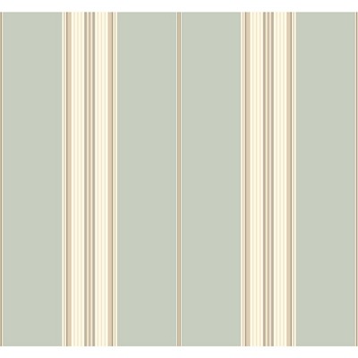 Waverly Wallpaper Waverly Stripes Down The Lane Wallpaper aquamarine, white, beige, silver 