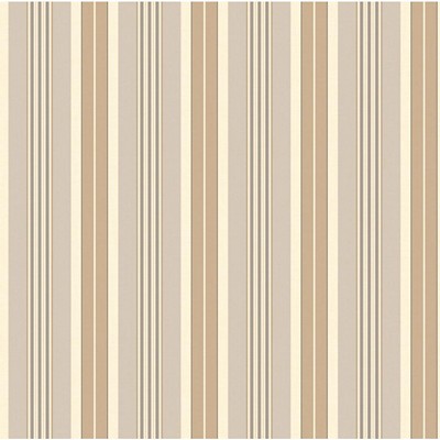 Waverly Wallpaper Waverly Stripes Long Hill Wallpaper cream, grey, tan
