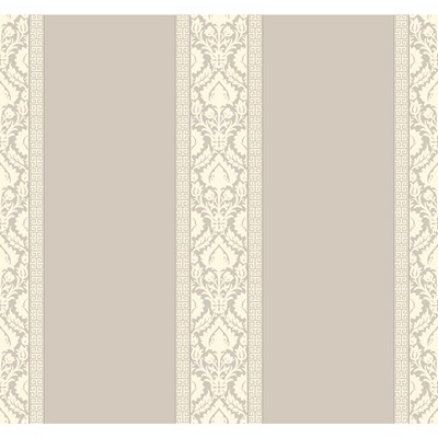 Waverly Wallpaper Waverly Stripes Santa Maria Stripe Wallpaper light grey, white, dark grey