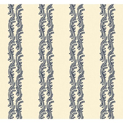 Waverly Wallpaper Waverly Stripes Turning Tides Wallpaper cream, dark blue