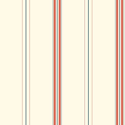 Waverly Wallpaper Waverly Stripes Harper Stripe Wallpaper white, orange, navy blue, gold
