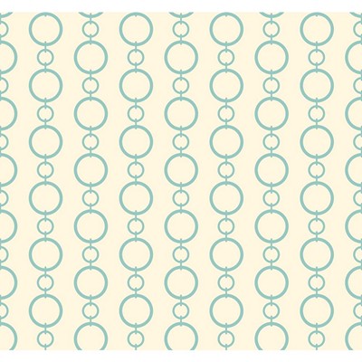 Waverly Wallpaper Waverly Stripes Chain Stripe Wallpaper white, turquoise