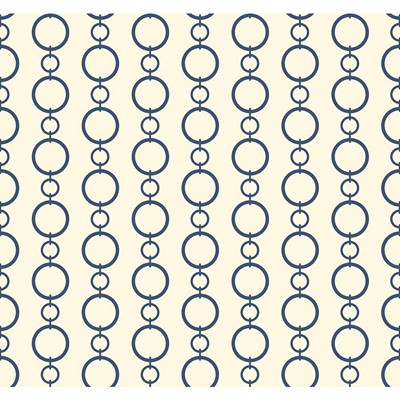 Waverly Wallpaper Waverly Stripes Chain Stripe Wallpaper white, dark blue