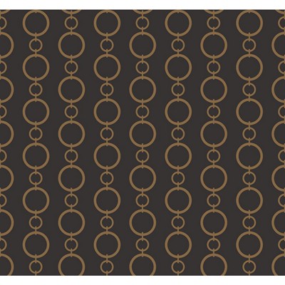 Waverly Wallpaper Waverly Stripes Chain Stripe Wallpaper black, metallic gold