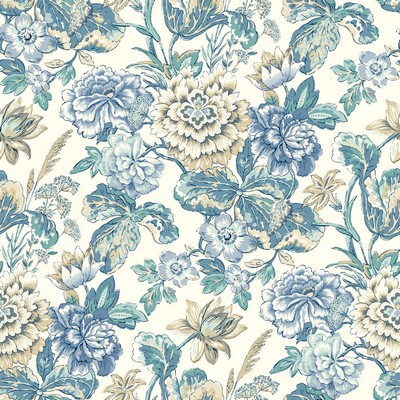 Waverly Wallpaper Waverly Classics II Sonnet Sublime Removable Wallpaper Blues