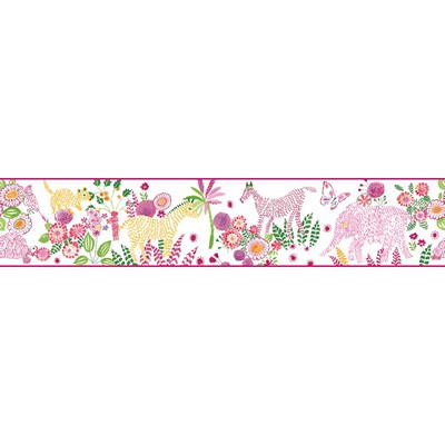 Waverly Wallpaper DAY DREAM                      white, pink, green, yellow/gold