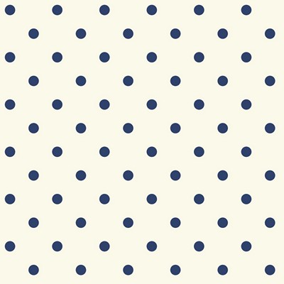 Waverly Wallpaper CIRCLE SIDEWALL                white, navy blue