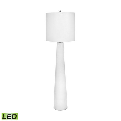 Lamp Works White Obelisk LED Floor Lamp With Night Light White