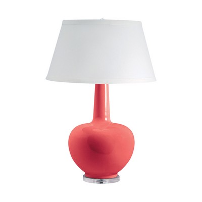 Lamp Works Porcelain Table Lamp In Coral Coral