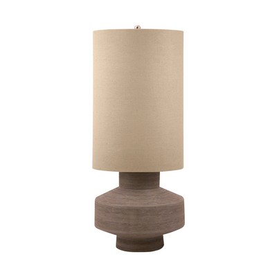 Lamp Works Bisque Ceramic Table Lamp In Taupe Taupe
