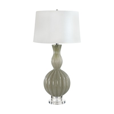 Lamp Works Glass Gourd Table Lamp In Taupe Taupe