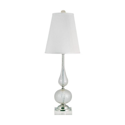 Lamp Works Serrated Venetian Glass Table Lamp In Clear And Gold Clear
