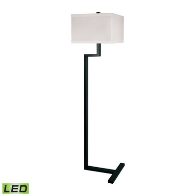 Lamp Works Right Angle Metal LED Floor Lamp In Bronze Bronze
