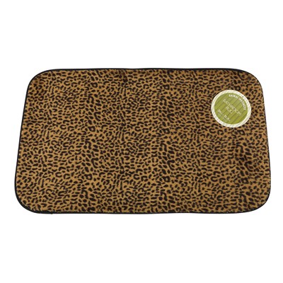 Carnation Home Fashions  Inc Leopard Faux Fur Bath Mat Multi