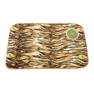 Carnation Home Fashions  Inc Tiger Faux Fur Bath Mat Multi