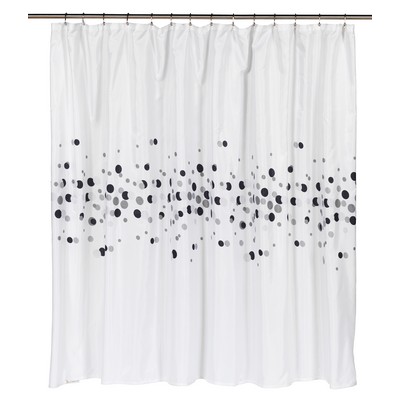 Carnation Home Fashions  Inc Dots Fabric Shower Curtain MULTI